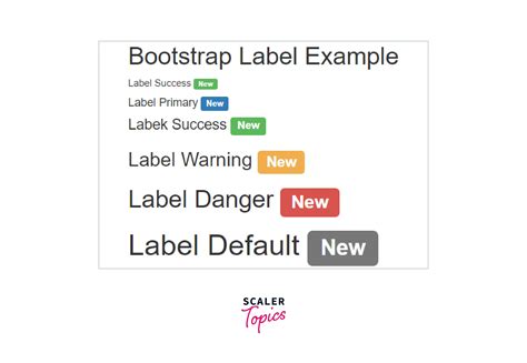 Bootstrap Label Description