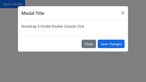 bootstrap modal disable click outside