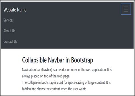 Bootstrap Navbar Collapse Slide Right
