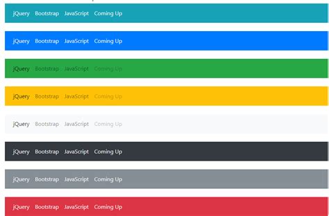 bootstrap navbar dark color code