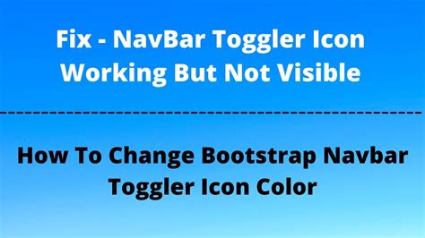 bootstrap navbar toggler icon not showing