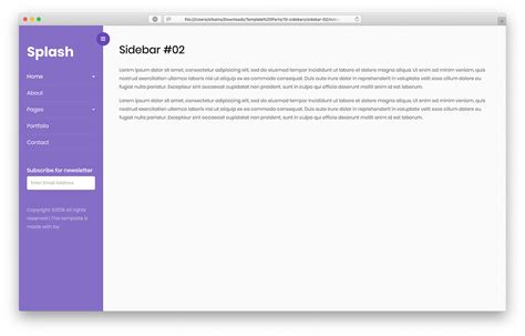 Bootstrap Page Template With Sidebar