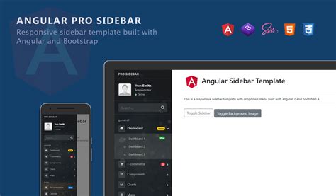 Bootstrap Sidebar Angular 8