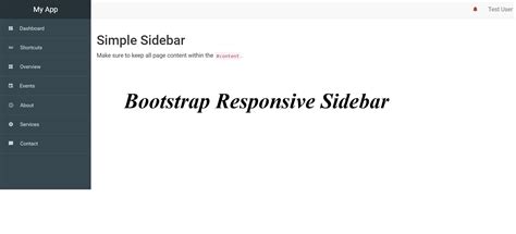 Bootstrap Sidebar Css Example