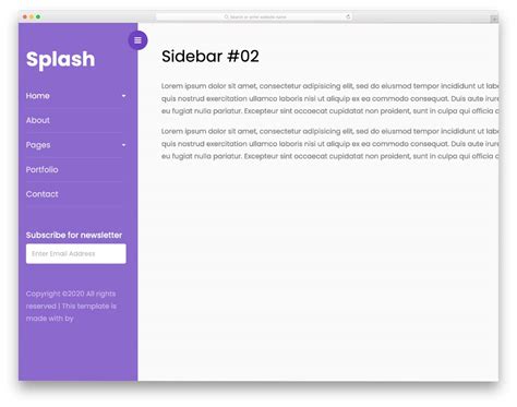 Bootstrap Sidebar Html