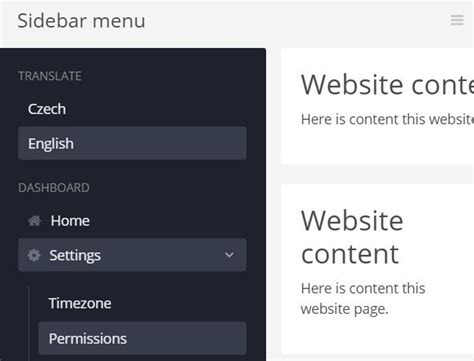 Bootstrap Sidebar Menu Toggle Jquery
