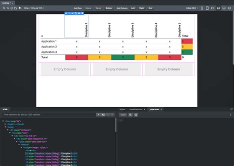 Bootstrap Sideways Table