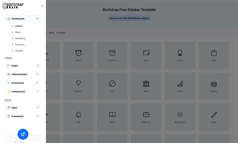 Bootstrap Starter Template Sidebar