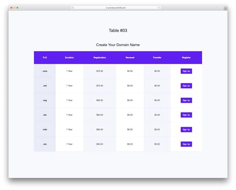 bootstrap table design transparent