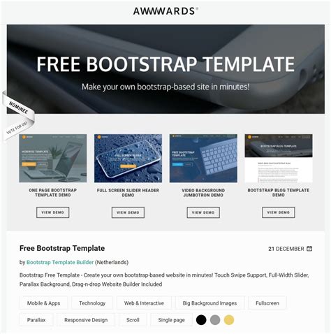 Bootstrap Templates Header Free