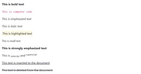 bootstrap text styles examples