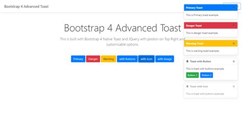 bootstrap toast example