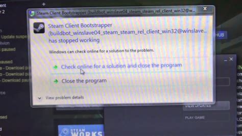 bootstrapper error steam