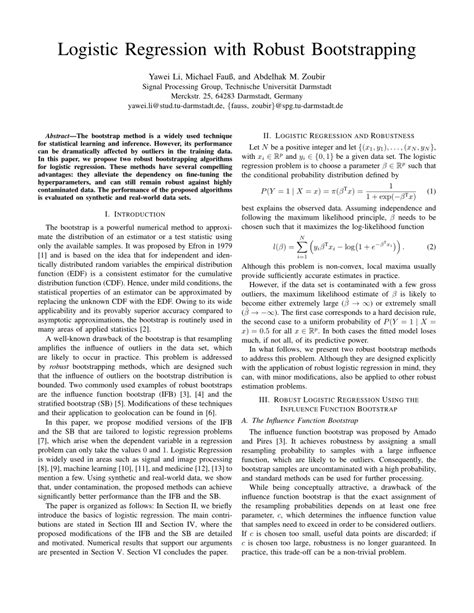 Bootstrapping Logistic Regression