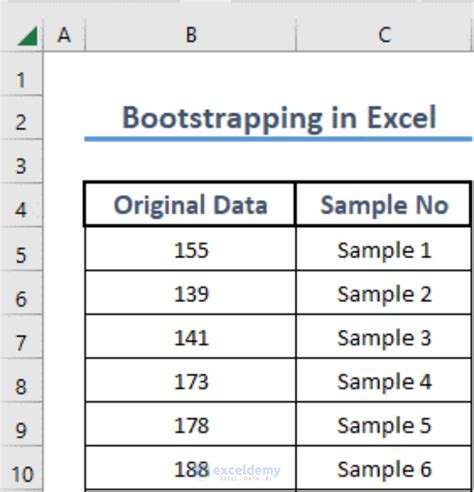 Bootstrapping With Excel