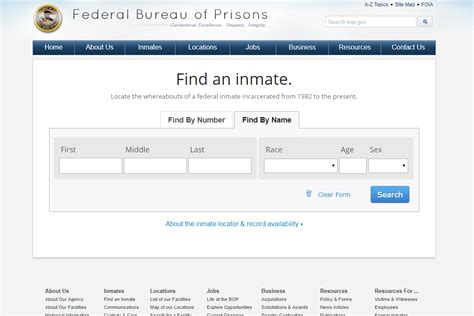 bop org federal inmate locator