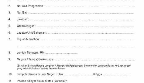 Borang Permohonan Elaun Pakaian Panas PDF | PDF