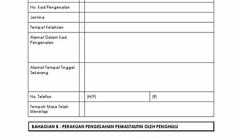 Contoh Surat Pengesahan Pemastautin Selangor - Borang Permohonan