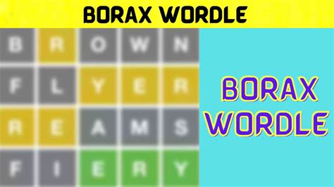 borax for crossword definition