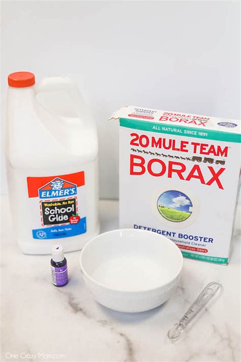 borax slime recipe card
