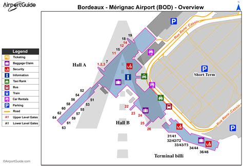 bordeaux airport terminal map