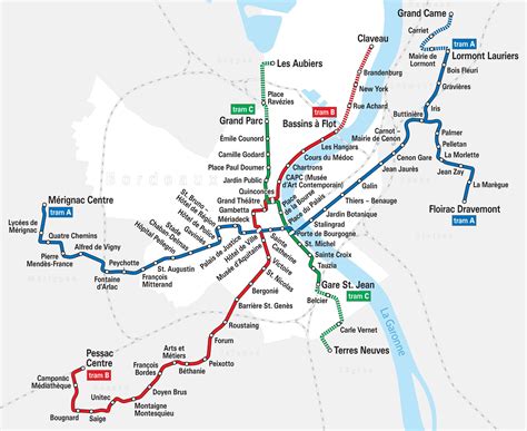 bordeaux tram map 2023