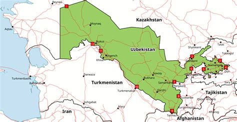 border countries of uzbekistan