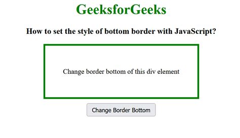Border Style Javascript