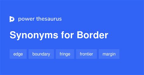 border synonyms in english