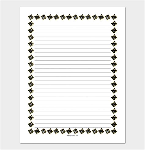 Bordered Lined Paper