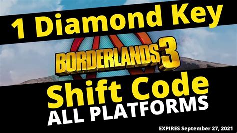 borderlands 3 diamond key shift codes 2023