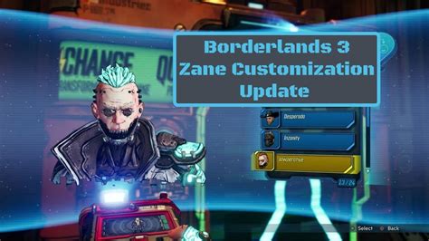Borderlands 3 Zane Customization