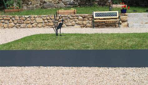 Bordure De Jardin En Acier Gris Anthracite H 25 Cm tout