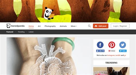 bored panda kind of website