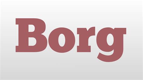 borg meaning in english