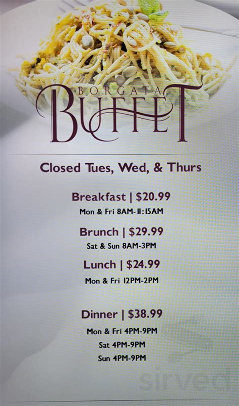 borgata buffet atlantic city menu