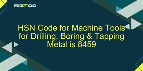Boring Bar Hsn Code