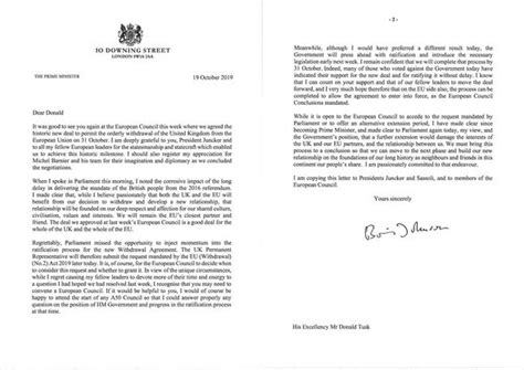 Boris Johnson Letter