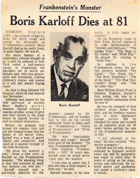 boris karloff death date
