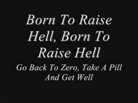 born to raise hell lyrics