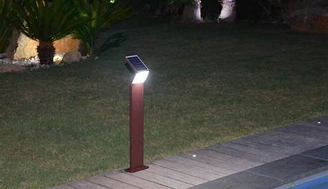 SOLAR Borne extérieur Solaire LED Ciment H37,5cm Borne