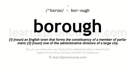 borough meaning in spanish