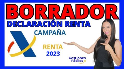 borrador de la renta de 2023