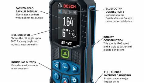Bosch Blaze Laser Measure BLAZE PRO 165 Ft. rGLM16540 The