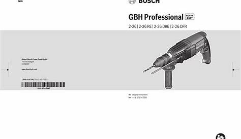 Bosch gbh 2 26 dfr professional manual