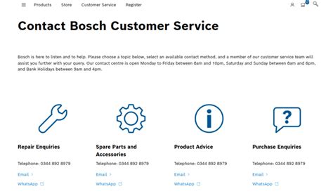 Bosch Customer Service Chat