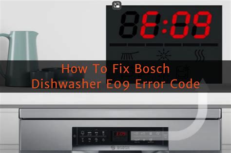 Bosch Dishwasher How To Clear Error Code