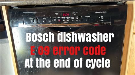 Bosch Dishwasher Watertap Code