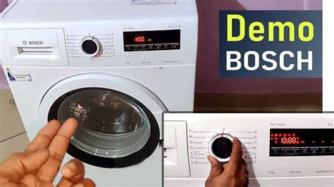 Bosch Front Load Washing Machine Instructions