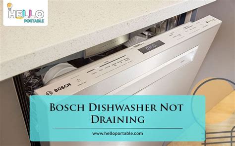 Bosch Hydrosensor Dishwasher Not Draining